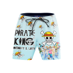 Pirate King Luffy Beach Shorts FDM3107 S Official Anime Swimsuit Merch