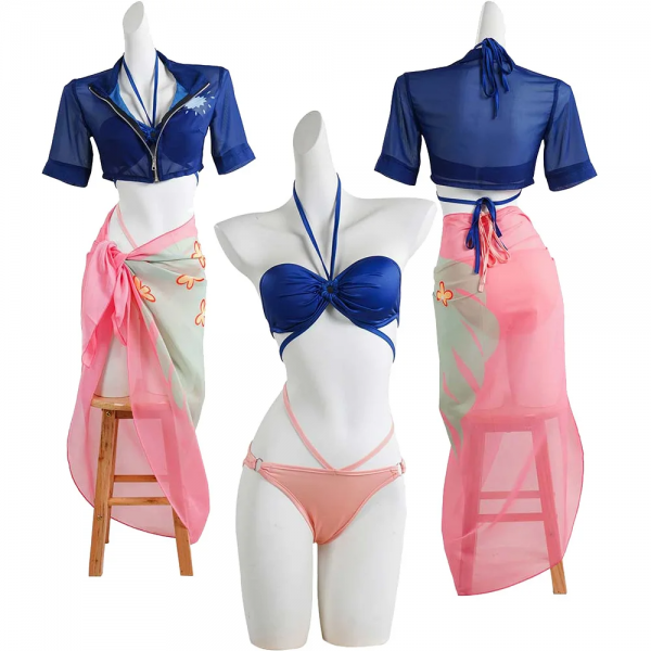 Nico Robin Cosplay Swimsuit Biki - Anime Swimsuits